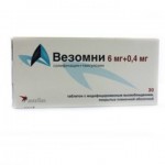 Везомни, таблетки покрытые пленочной оболочкой с модифицированным высвобождением 6 мг+0.4 мг 30 шт