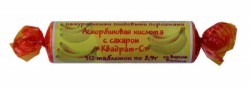 Аскорбиновая кислота, таблетки 10 шт с сахаром банан