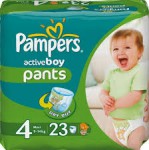 Подгузники-трусики для мальчиков, Pampers (Памперс) 9-14 кг 23 шт актив бой макси