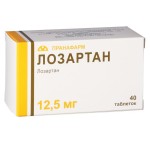 Лозартан, таблетки покрытые пленочной оболочкой 12.5 мг 40 шт