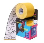 Бинт медицинский, р. 5мх5см Ем-фикс спорт эластичный фиксирующий кинезио-тейп усиленная фиксация желтый