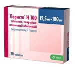 Лориста Н 100, таблетки покрытые пленочной оболочкой 12.5 мг + 100 мг 30 шт