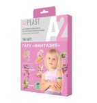 Пластырь детский, A2Plast (A2Пласт) 16 шт Тату Фантазия на прозрачной основе