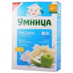 Каша молочная, Умница 200 г рис яблоко с 4 мес